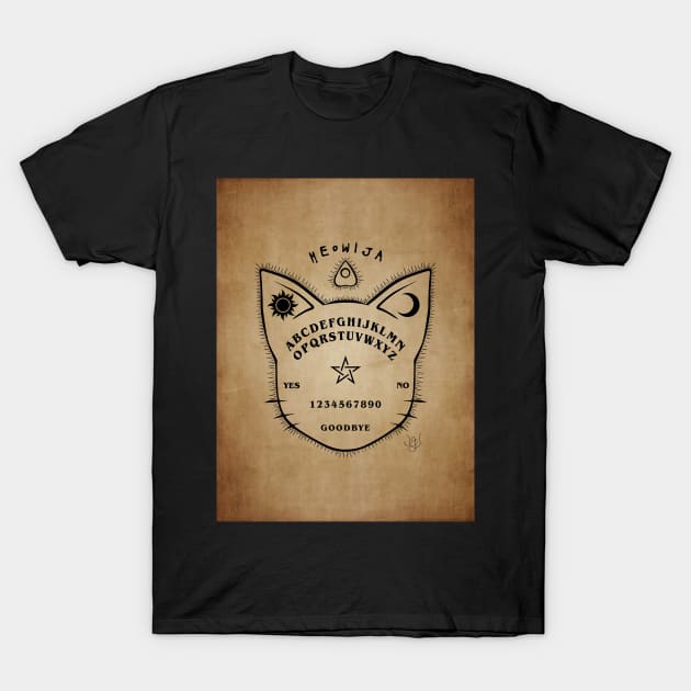 Old Meowija Board T-Shirt by BastetLand